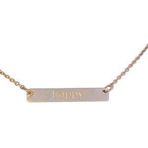 Not for Sale Jook and Nona (Happy) simple classic necklace gold tone pop